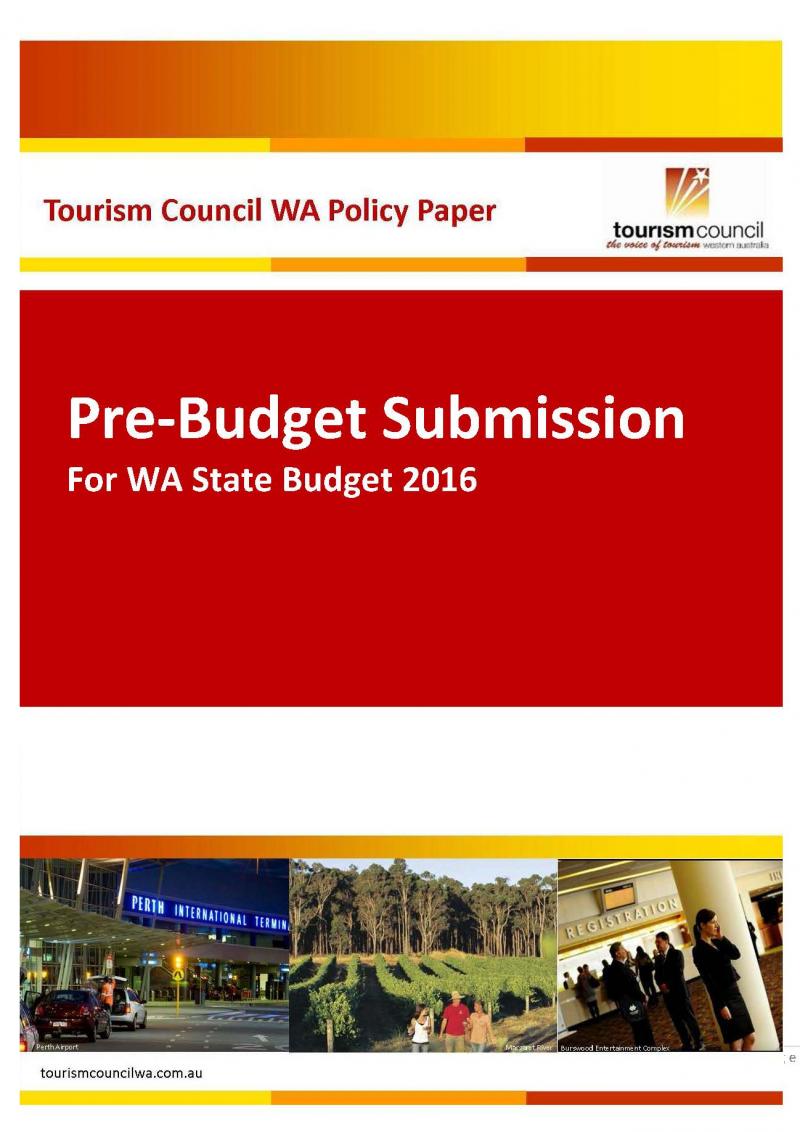 Pre-Budget Submission for WA State Budget 2016